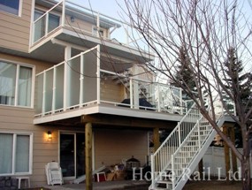 Glass Deck Railing in Lethbridge
